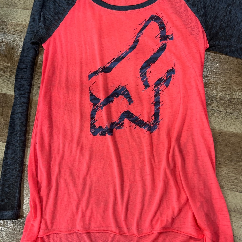 Fox pink/Orange and Black Long Sleeve Tee